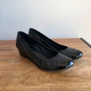 Size 7 Cole Haan Patent & Leather Wedge Pumps